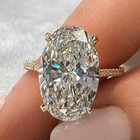 3ct Oval Cut Ring - Picture 2 of 16